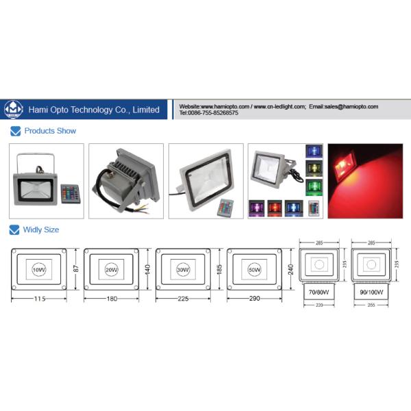 Remote Control 10W RGB LED Flood Lights, Color Changing LED Security Light, 16 Colors & 4