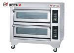 380v Double Layer Four Trays Baking Oven Stainless Steel for Hotel