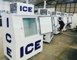 Wholesale Outdoor Slant Door Bagged Ice Storage Merchandiser