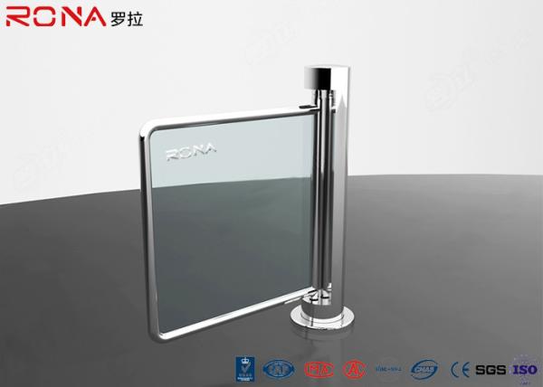 Supermarket Entry Swing Gate Turnstile Dual Mechanical Metal Round Pillar Single