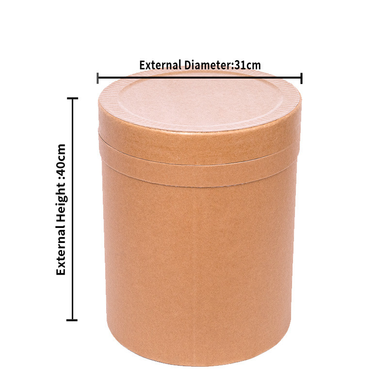 OD 31cm OH 40cm Fiber Storage Drums Round Cardboard Drums And Barrels