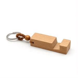 Wholesale Multifunctional Wooden Mobile Phone Holder Key Ring Fashion Simple from china suppliers