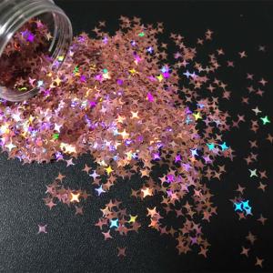 Wholesale Holiday Holographic Glitter Cross Star Shapes Polyester for School Valentine's Day Diwali Father's Day Thanksgiving from china suppliers
