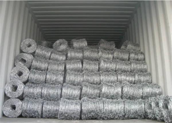 Galvanized Barbed Wire 12 Gauge Concertina Coil Fencing Airport Security 25kg Per Roll