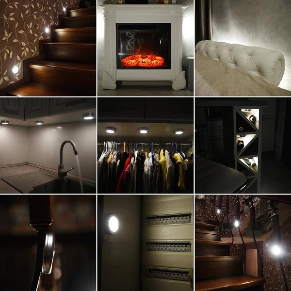 Cordless Battery Motion Sensor LED Light Rechargeable Motion Sensor Closet Light