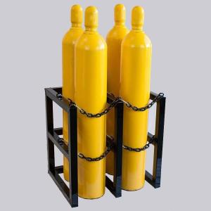 Wholesale Metal Fab Steel Gas Cylinder Rack Black Painting Cylinder Bottle Rack from china suppliers