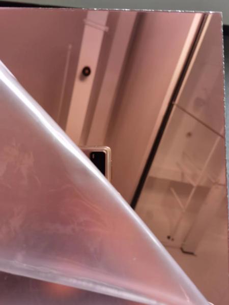 Quality 4ftx8ft Rose Gold Plexiglass Mirror Sheets Cast Acrylic Plastic Crafts for sale