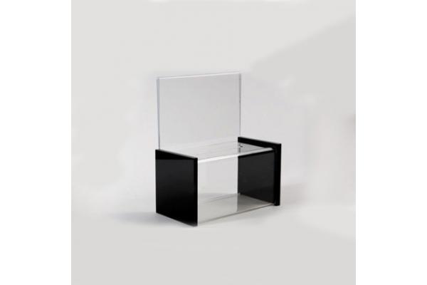 custom transparent acrylic donation boxes with lock wholesale