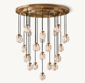 Wholesale 110-220V Crystal Chandelier Ceiling Light Pearl Round Chandelier from china suppliers