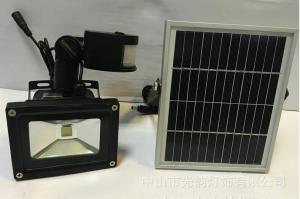 China Solar Rechargeable emergency LED flood light IP65 with PIR sensor camping lighting on sale