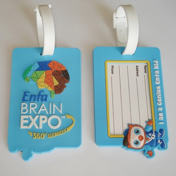 Custom 3D soft silicone luggage tag/ rubber bag tag/ pvc luggage tag