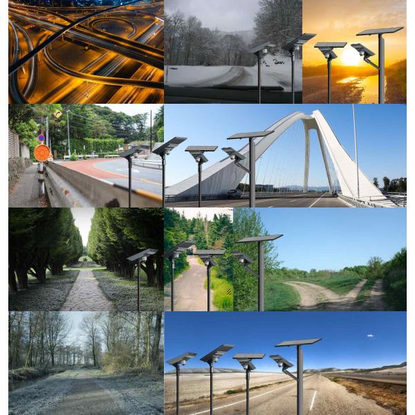 IP66 Outdoor LED Solar Street Light With Camera Motion Sensor For Highway Countryside Road