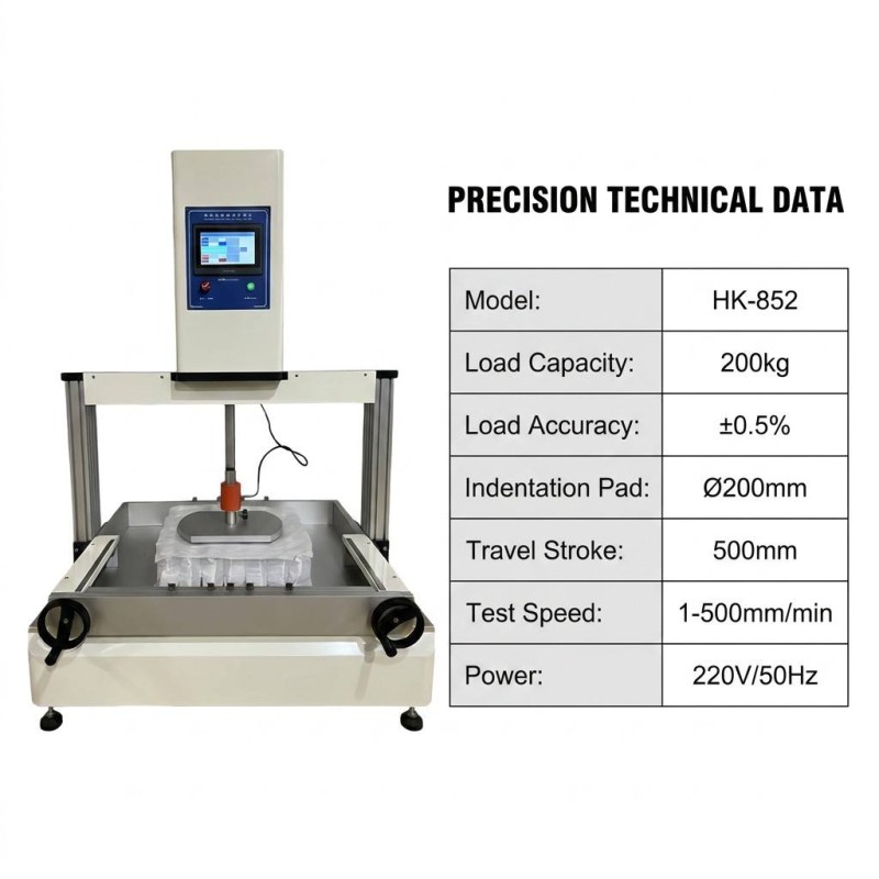 Automatic Polyurethane Foam Indentation Hardness and Fatigue Tester for Mattress Sofa Cushion Lab Test