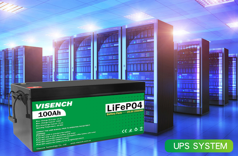 Visench Rechargeable Lithium Ion Batteries 51.2V 100Ah 24 Volt Custom LiFePO4 Battery Pack