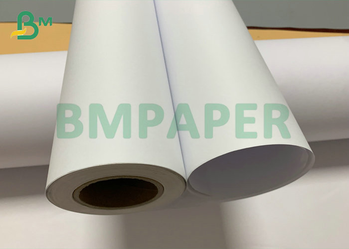 High Brightness 24lb 28lb Coated CAD Plotter Paper 36''  x 300ft White Bond Roll 