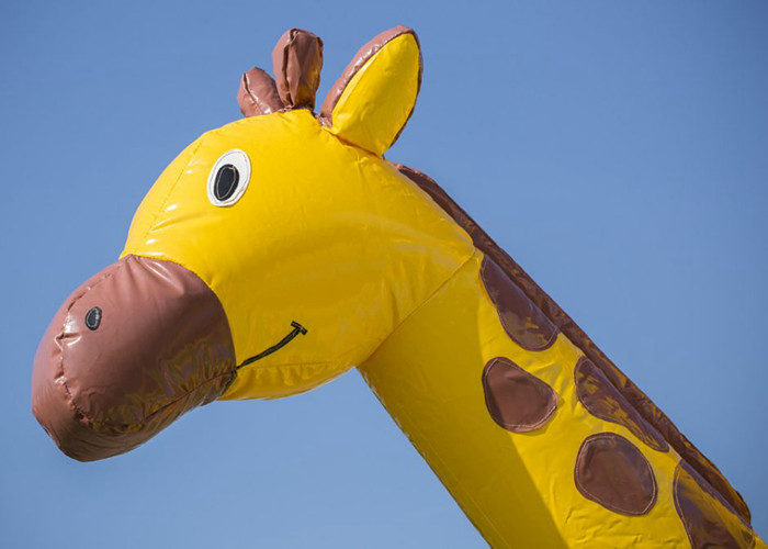 4 In 1 Giraffe Inflatable Jumping Castle With Slide And Obstacle For Outdoor