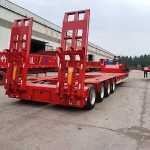 Wholesale Jost Kingpin 12 Tire Number Lowbed Trailers for Transportation of Truck Semi Trailer from china suppliers