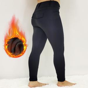 Wholesale Side Pocket Horse Riding Pants Brushed Keep Warm Equestrian Riding Leggings from china suppliers