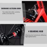 R8000 22S 50cm Road Bike , 22 Speed Savadeck Phantom3 0 160kg Load Capacity