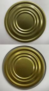 China Gold Silver Iron Round Tin Can Lid Cover For Ketchup Luncheon on sale