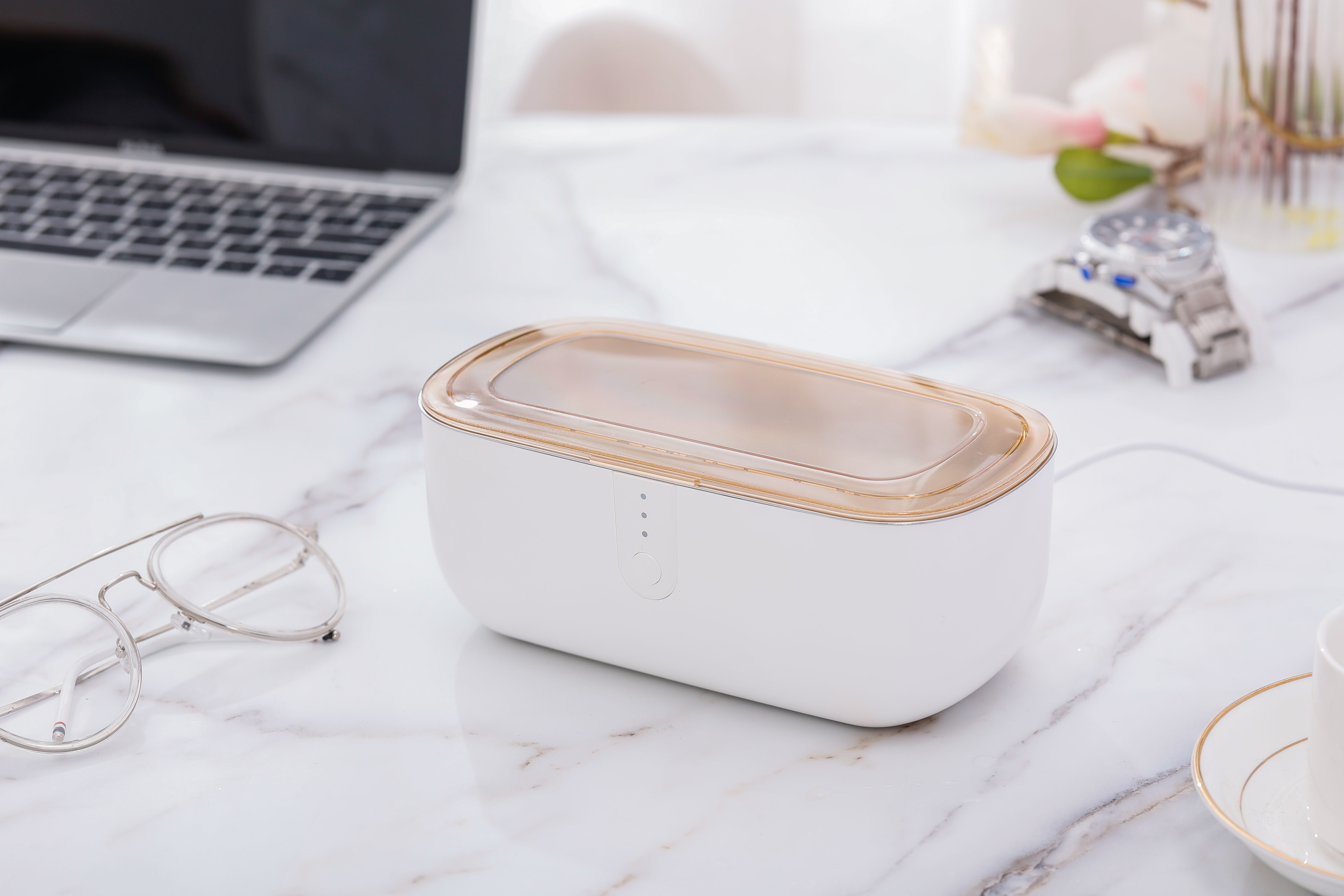 Slip Proof Portable Ultrasonic Cleaner USB Charging Glasses Cleaning Machine