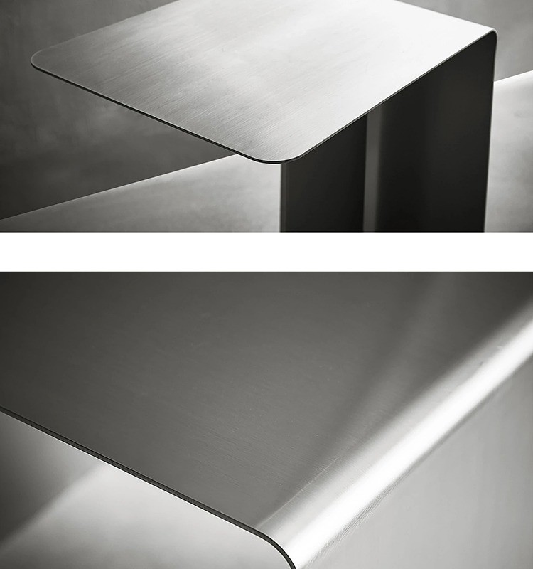 Stainless Steel C Type Couch Side Table Card Table Removable Desk Side Table
