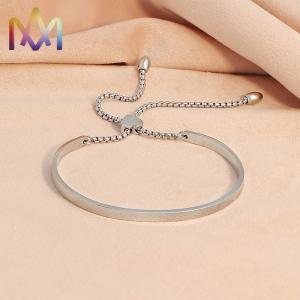 Wholesale ODM Engravable Adjustable Stainless Steel Bracelet ID62mm from china suppliers