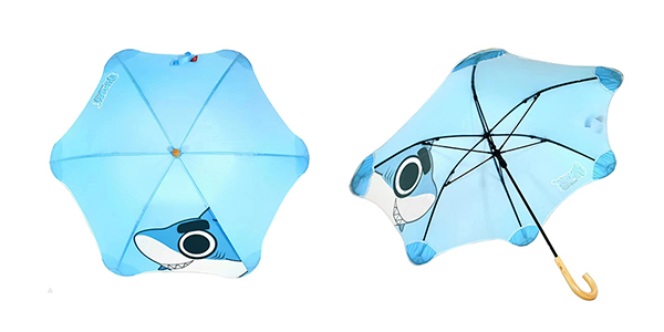 Kid's umbrella Safe Mini Wooden Handle Umbrellas 17" Push Pull