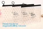 plastic handle pvc zipper bags,customized pvc zipper bag, Slider Closure