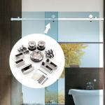 10-12mm Thick Safe Glass Double Door Sliding Door for Office Shower Room