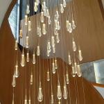 Indoor Villa Hotel Home G4 Bulb Type Aluminum Water Drop Villa Staircase Led