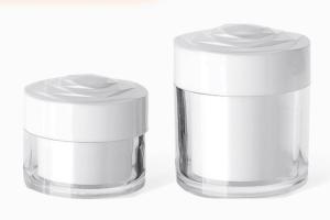 Wholesale Straight Body 20g 30g 50g Face Cream Jars With Rose Lid from china suppliers