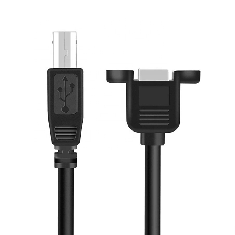 Screw Locking Stud Panel Mount Male To Female USB 3.0 Type B Cable