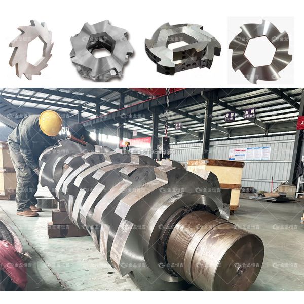 Double Shaft Scrap Metal Shredder with 6400×2700×3500 mm Size 2000×1490 mm Feed Inlet and 600 mm Blade Diameter
