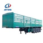 3 Axle 1800mm Side Wall Fence Cargo Semi Trailer for Transporting Livestock