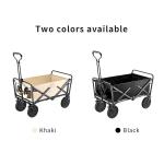 Compact Folding Wagon Cart Adjustable Collapsible Wagon For Outdoor Camping