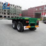 ISO9001 Certified 2 Axle 20ft Flat Bed Truck Chassis for 40ft Container Semi
