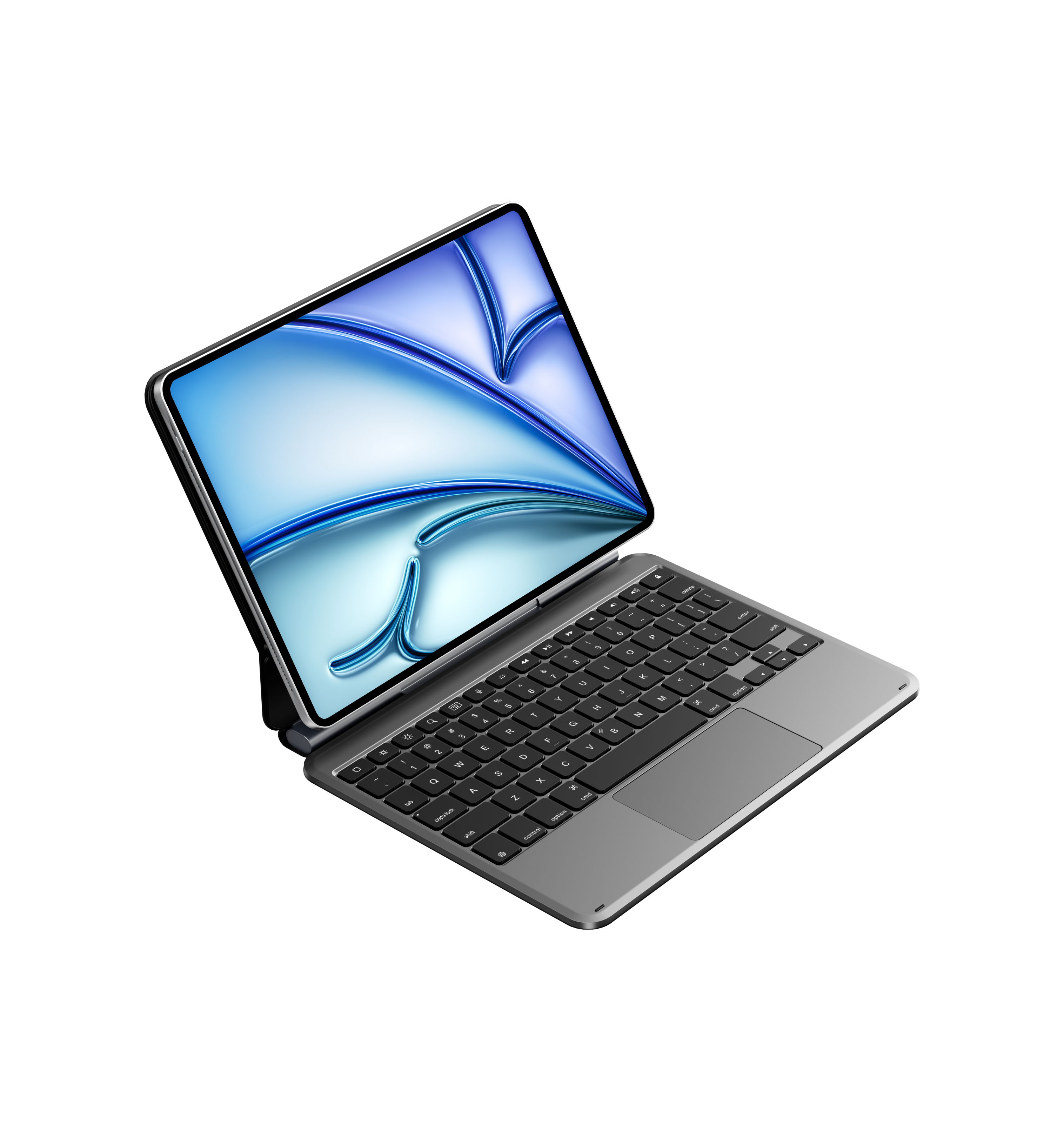 Smart Folio Magnetic Keyboard with Multi-Touch Trackpad Wireless Bluetooth Floating Stand for iPad Air 13 Pro 12.9 Inch