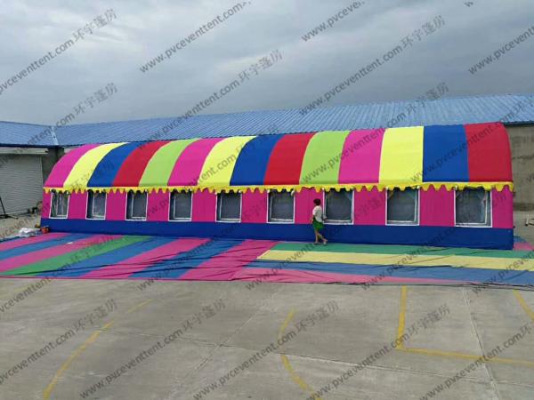 Colorful Semicircle Inflatable Dome Tent PVC Waterproof With Luxury Lining