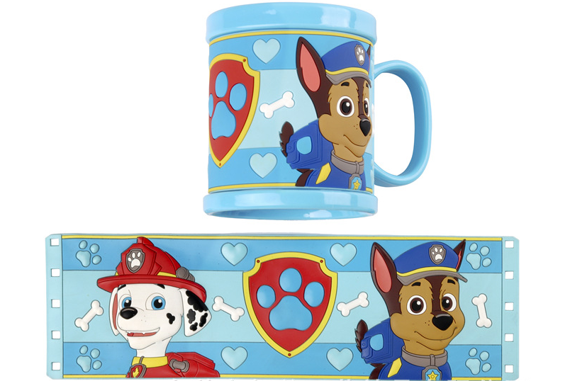 Personalized 9oz Plastic Mug With 3D Logo Designed Soft PVC Wrapped, Children's washing cup
