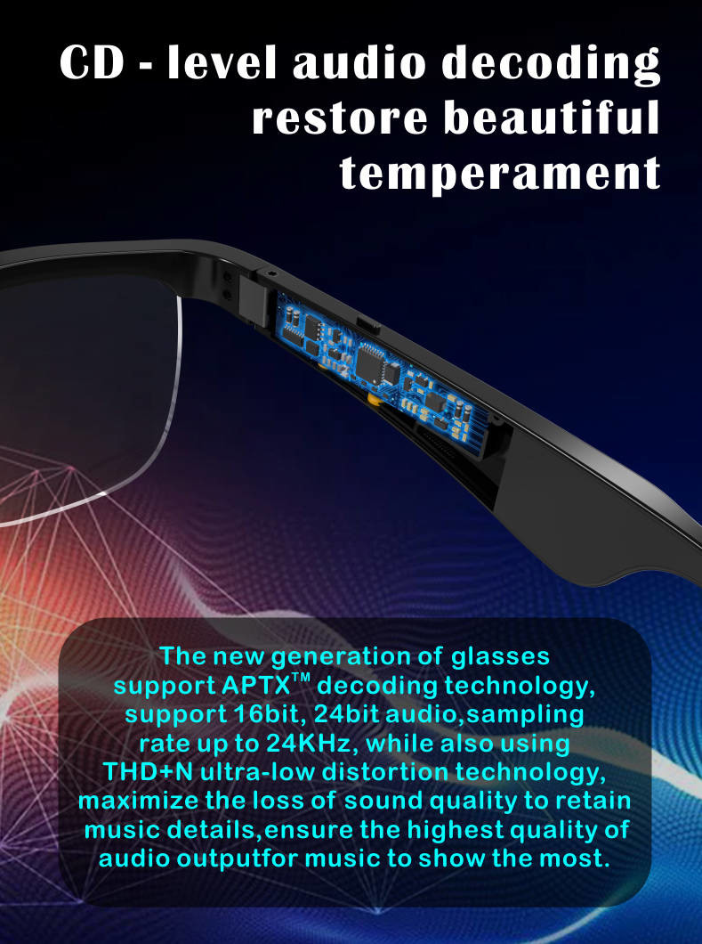 Smart Audio Sunglasses TR90 Frames Glasses With Open Ear Audio