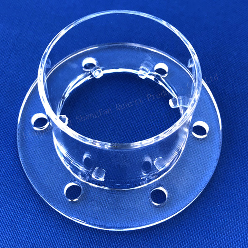 Morse 6.5 Transparent Sio2 Quartz Tube Flange High temperature resistance quartz reactor