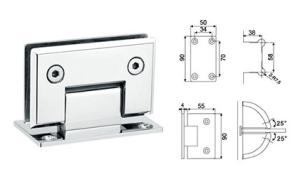 Wholesale Bathroom glass clamp RS1807, Bevel 90 degree, Double opening, Satin or Mirror from china suppliers