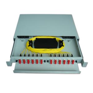 Wholesale ODF 19'' 1U Sliding 48LC 24SC Fiber Optic Distribution Box from china suppliers