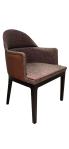 Overstuffed chairs by Fabric mix Leather upholstered cushion for Leisure
