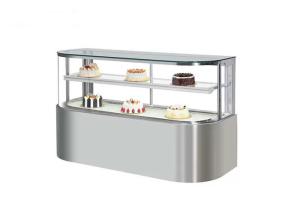 Wholesale Curved Glass D Shape 600W Commercial Cake Fridge from china suppliers
