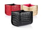 Pro Snake Leather Makeup Brush Holder Cosmetic Box Storage Case Pen Organizer