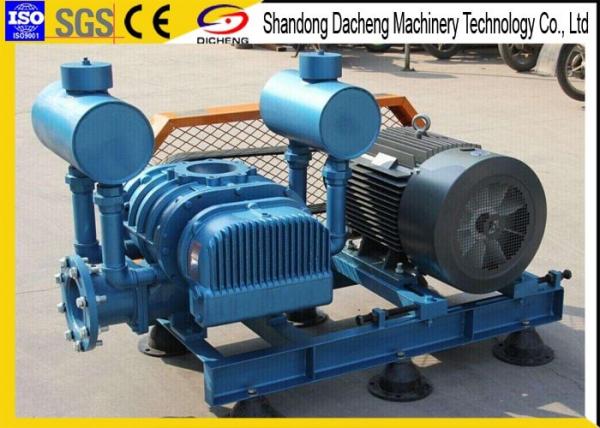 Quality Quiet Running Wood Furnace Blower Fan / Small Outline Tri Lobe Roots Blower for sale