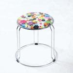 Plastic / Cloth / PU Dining Chairs With Abrasion Resistant Stainless Steel Frame