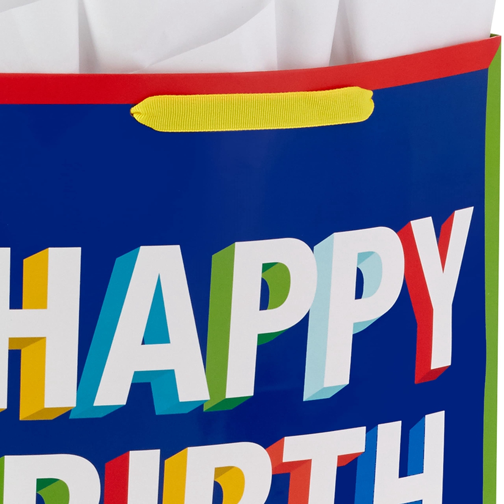 CMYK Printing Custom Printed Shopping Paper Bag With Logo for Birthday Celebration